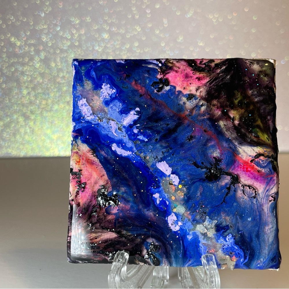 Colorful Abstract Blacklight Canvas Art